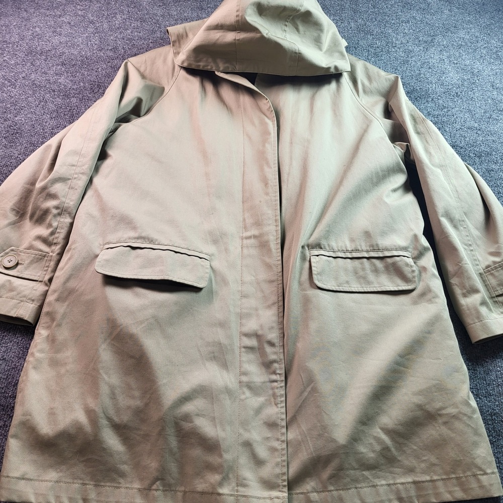 London Fog Womens Beige Trench Coat Hooded Removable Liner Size M Medium - Picture 5 of 10
